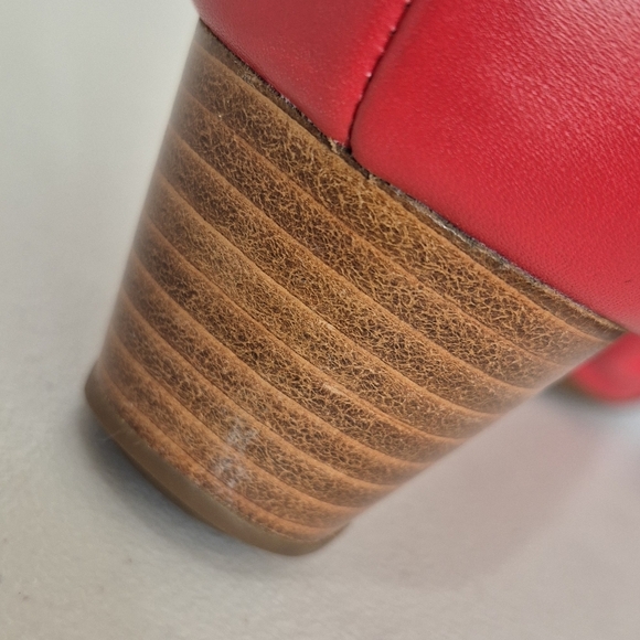 Cole Haan + Nike Air Red Leather Patent Cap Toe Milly Ballet Wedge Pump- Size 10 - Picture 15 of 16